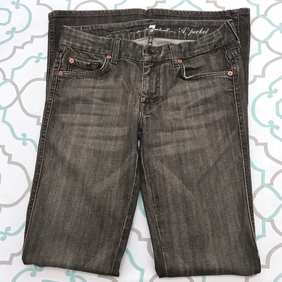 34.5” LONG!💙👖7FAM! A POCKET BROWN👖💙27 3/4 TALL - Picture 5 of 8